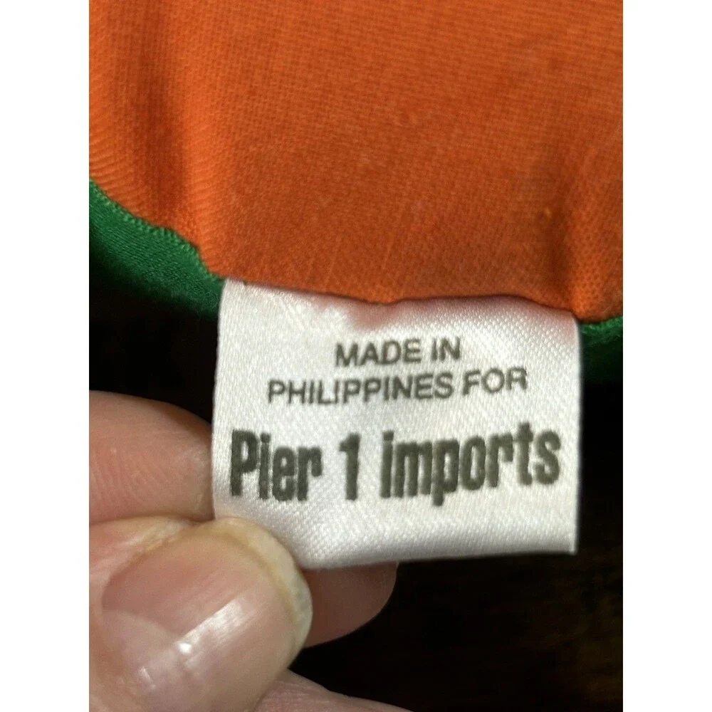 Vintage Pier 1 Imports Turtle Plush Pillow Retired HTF Tropical Decor 17 Inch